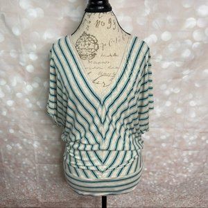 𝅺MAX Studio Striped Dolman Sleeve Top Medium